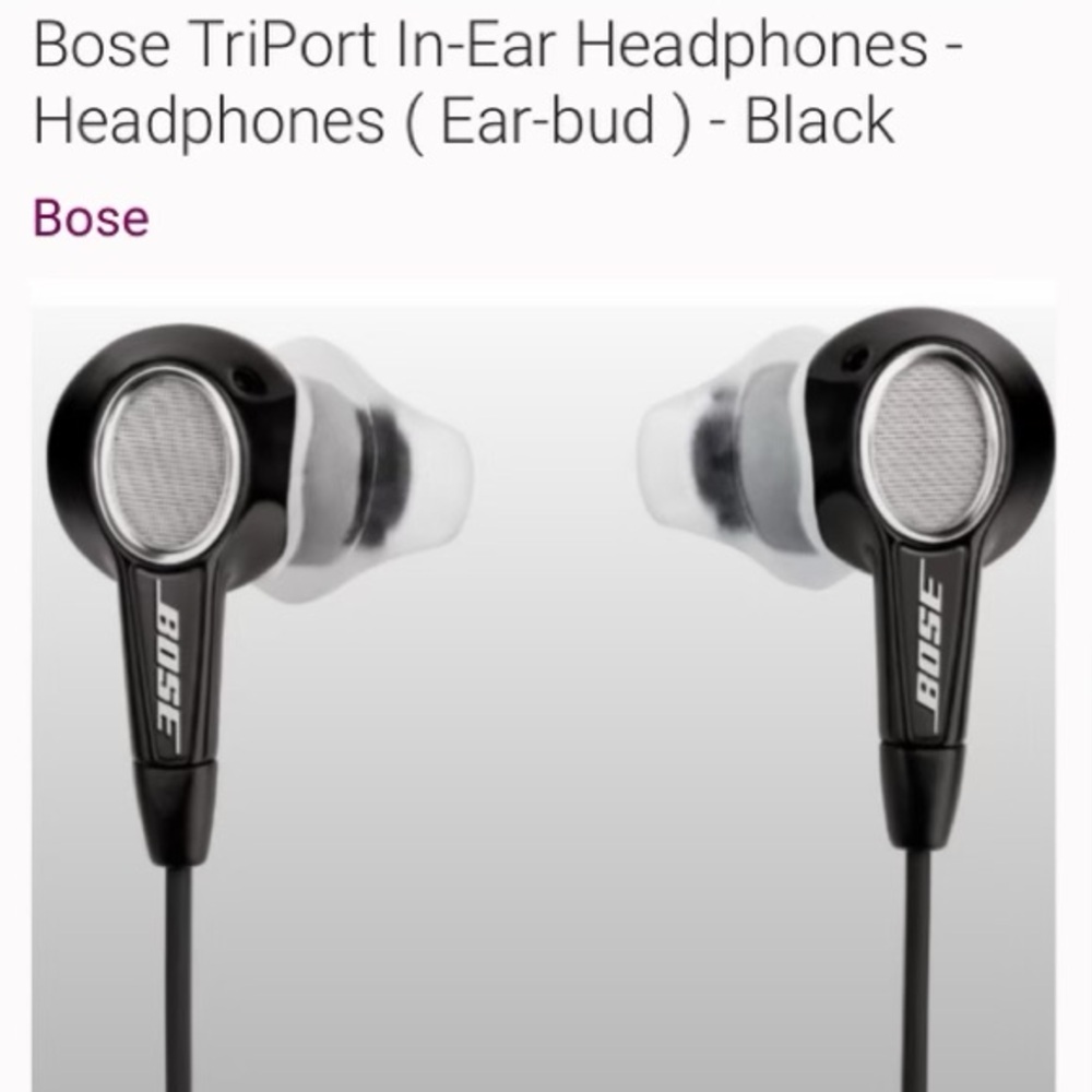 Bose TriPort In-Ear Headphones - Headphones ( ear-bud ) - black